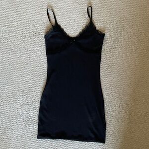 Divided Black Mini Dress